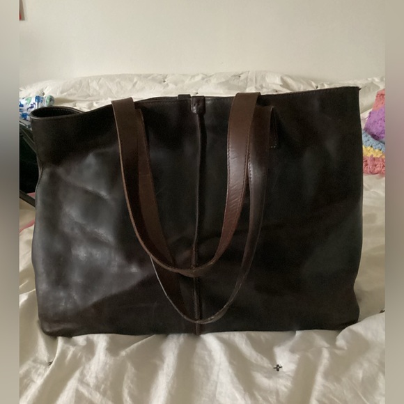 UGG Brown Leather Tote Bag - Picture 6 of 10